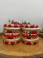 RED BANDHANI BANGLE HANDMADEAHOLIC BY MISHKA
