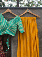 TORTOISE BLOUSE WITH BROWN SKIRT HANDMADEAHOLIC BY MISHKA