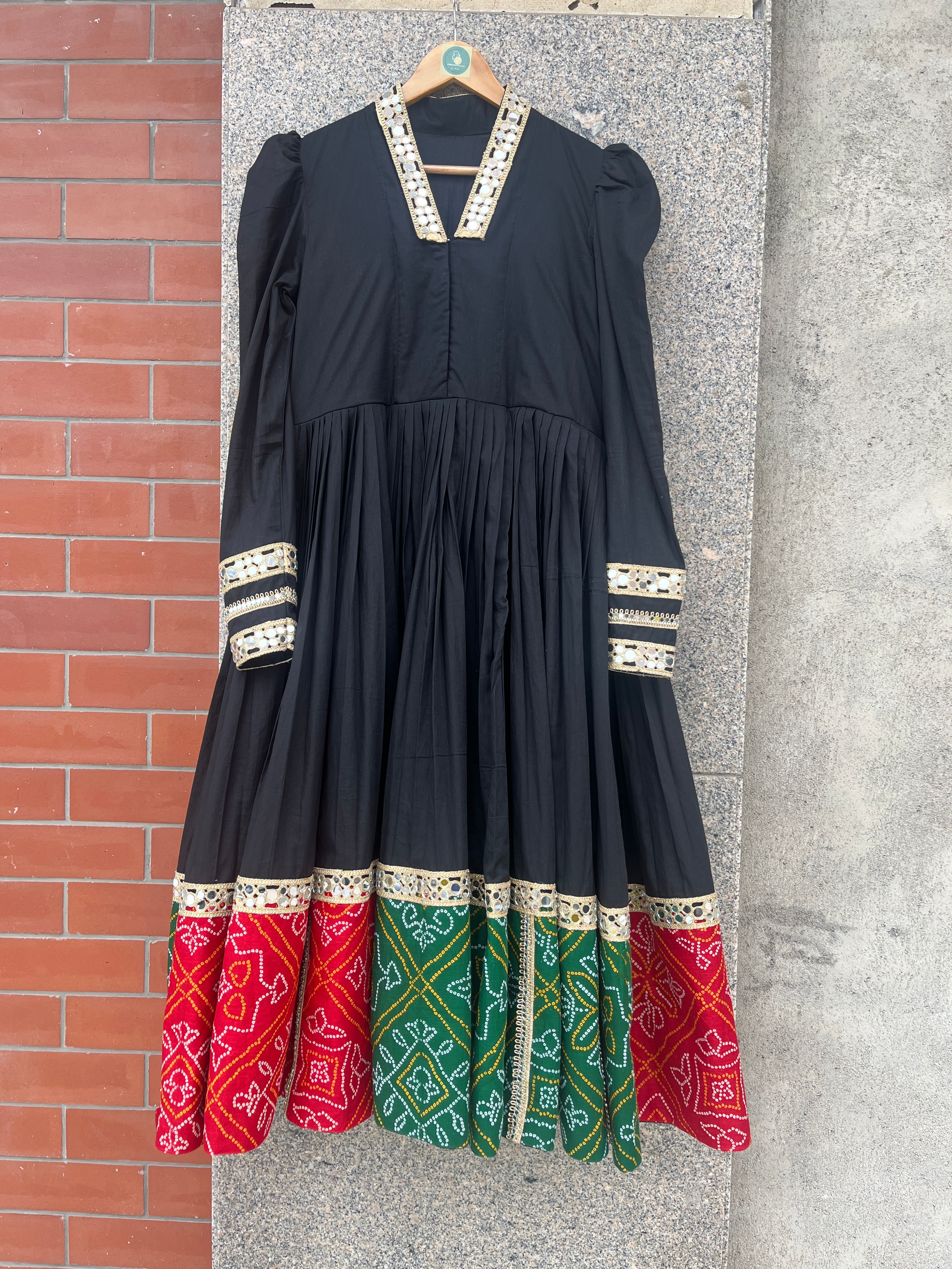 BLACK COLOR FULL GAIR INDIAN WEDDING GOWN - handmadeaholicmishka