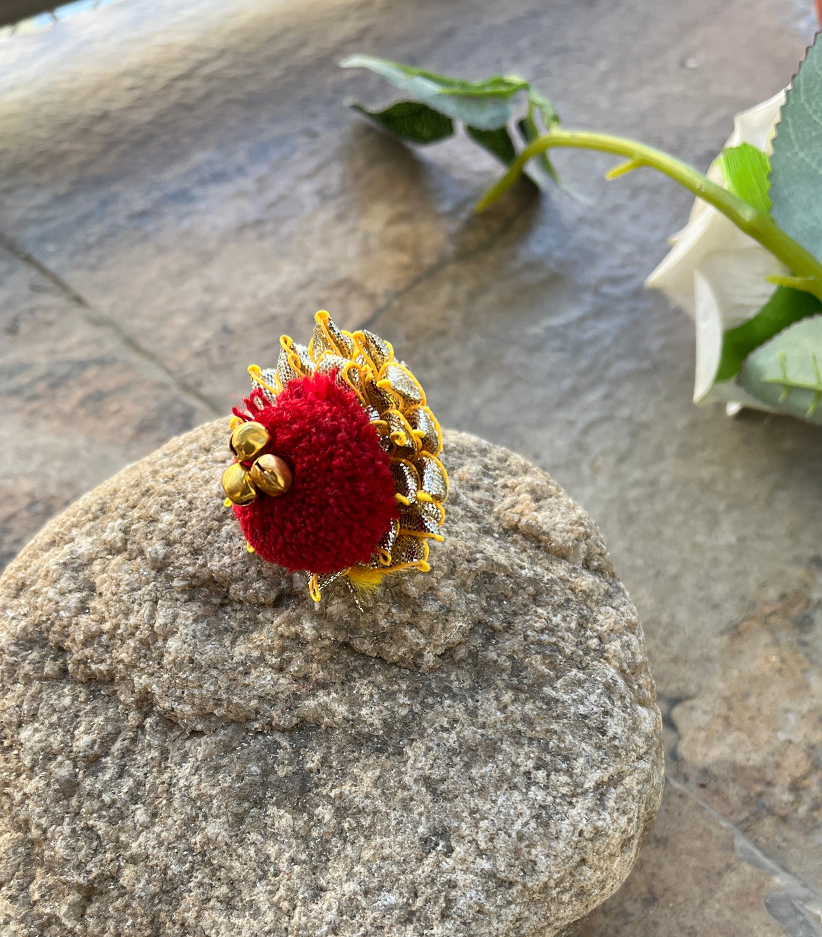 Red Gota Gulabo Ring