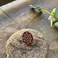 MAROON AJRAKH RING HANDMADEAHOLIC BY MISHKA