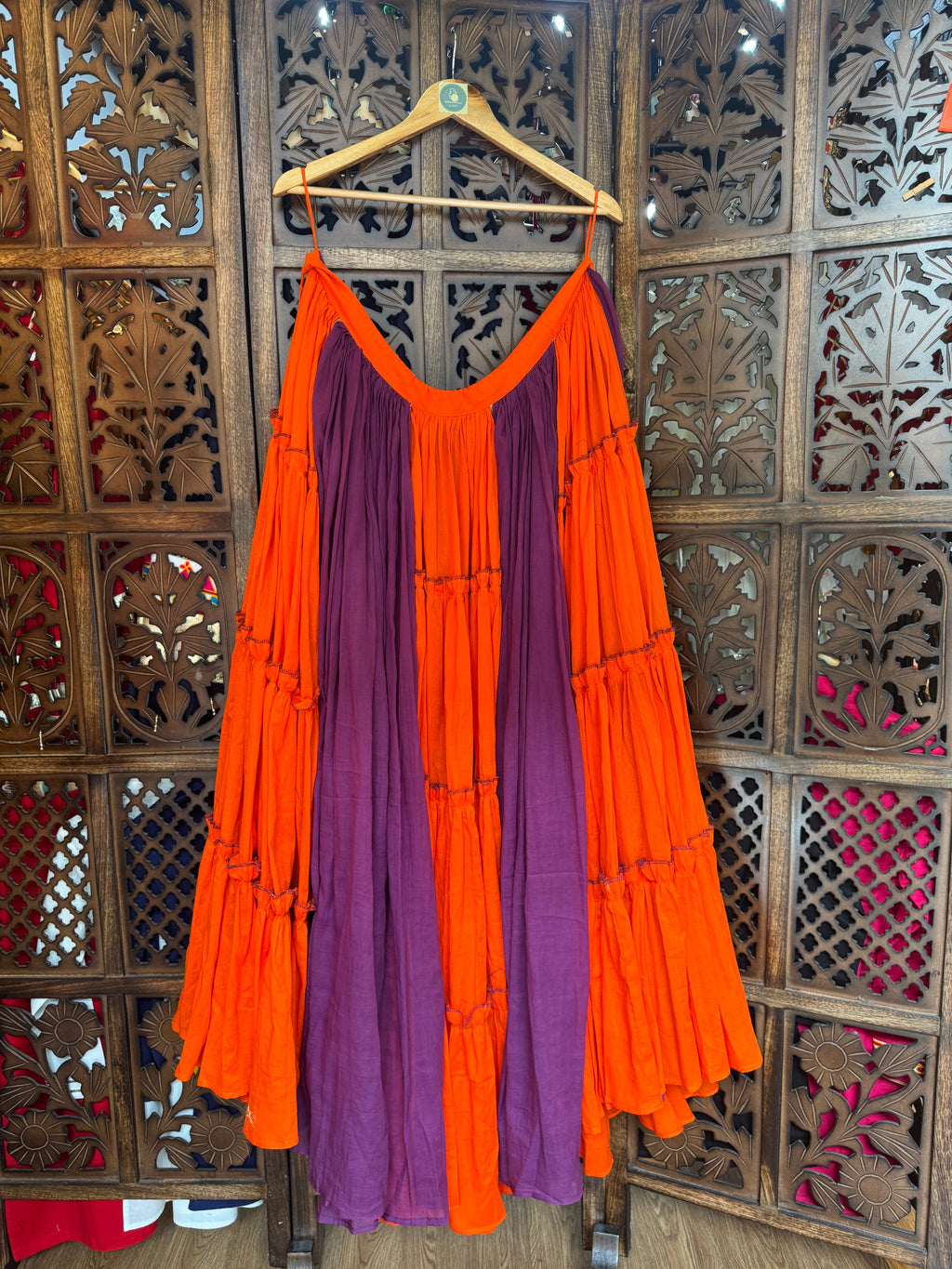 ORANGE AND PURPLE SKIRT RAAS'25 HANDMADEAHOLIC BY MISHKA
