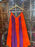 ORANGE AND PURPLE SKIRT RAAS'25 HANDMADEAHOLIC BY MISHKA