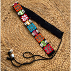 MULTI SQUARE MIRROR WITH COWRIE BLACK BELT HANDMADEAHOLIC BY MISHKA