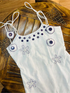 PURPLE MIRROR WORK KURTA SET HANDMADEAHOLIC BY MISHKA