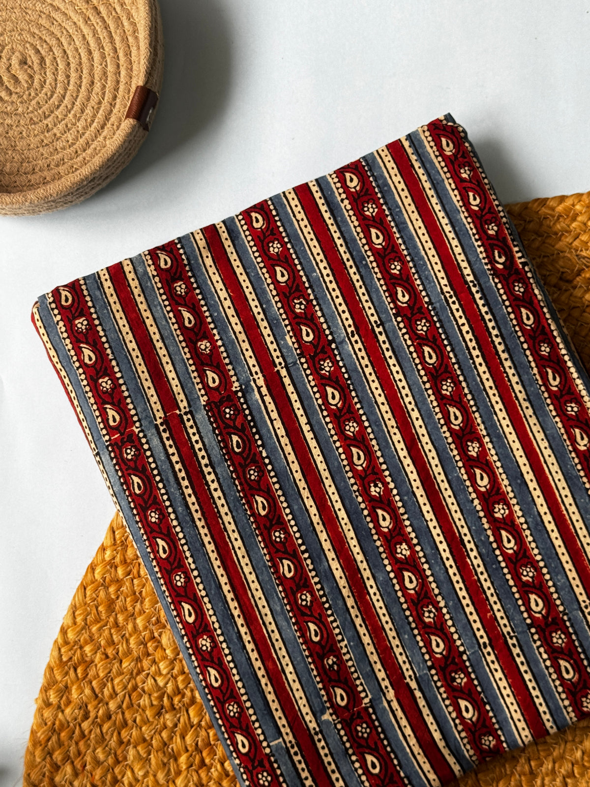 NATURAL AJRAKH HANDBLOCK COTTON FABRIC