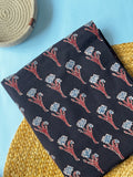 NATURAL AJRAKH HANDBLOCK COTTON FABRIC