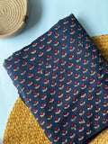 NATURAL AJRAKH HANDBLOCK COTTON FABRIC