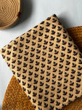 NATURAL AJRAKH HANDBLOCK COTTON FABRIC