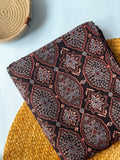 NATURAL AJRAKH HANDBLOCK COTTON FABRIC