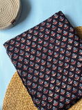 NATURAL AJRAKH HANDBLOCK COTTON FABRIC