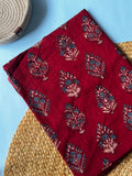 NATURAL AJRAKH HANDBLOCK COTTON FABRIC