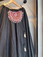 BLACK POCKET PATCH SKIRT HANDMADEAHOLIC BY MISHKA