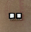 BLACK MIRROR STUD HANDMADEAHOLIC BY MISHKA