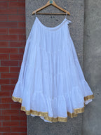 MULMUL COTTON WHITE SKIRT HANDMADEAHOLIC BY MISHKA