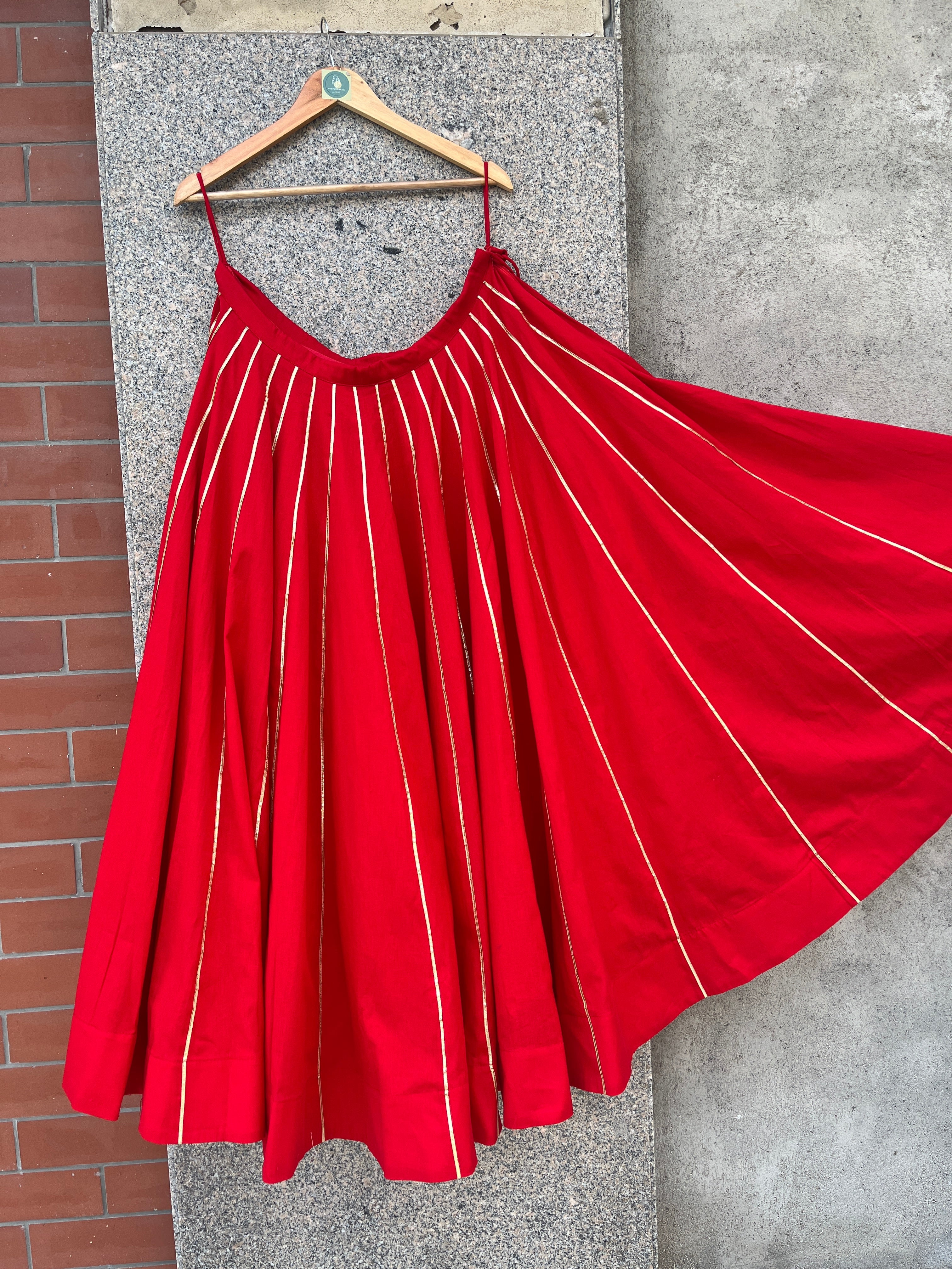 RED KALI LACE SKIRT HANDMADEAHOLIC BY MISHKA
