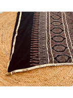 BLACK AJRAKH DUPATTA HANDMADEAHOLIC BY MISHKA
