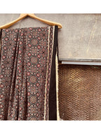 BLACK AJRAKH DUPATTA HANDMADEAHOLIC BY MISHKA