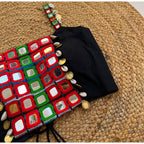 BLACK AFGHANI SPAGHETTI BLOUSE HANDMADEAHOLIC BY MISHKA