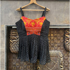 BLACK LAHERIYA VINTAGE LONG BLOUSE HANDMADEAHOLIC BY MISHKA