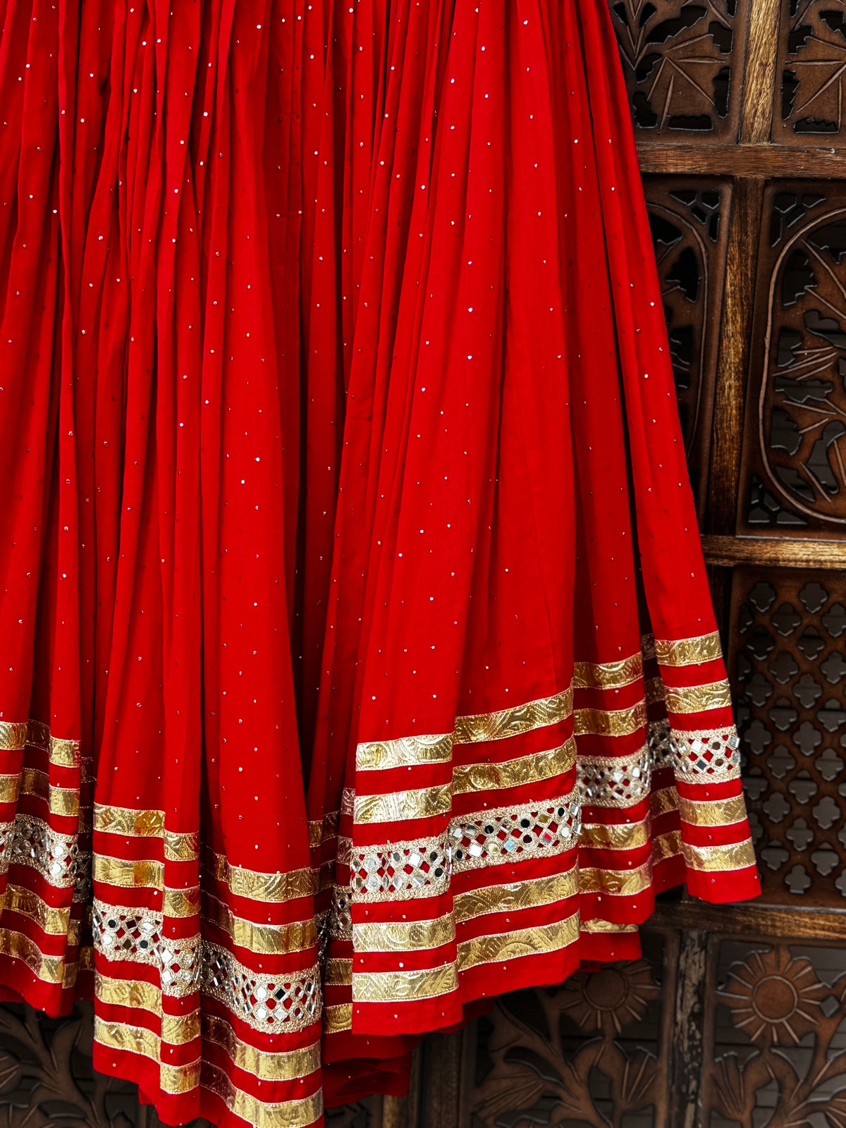 Red Badla Skirt Raas'26