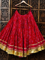 PINK BANDHANI SKIRT'26