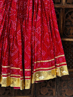 PINK BANDHANI SKIRT'26