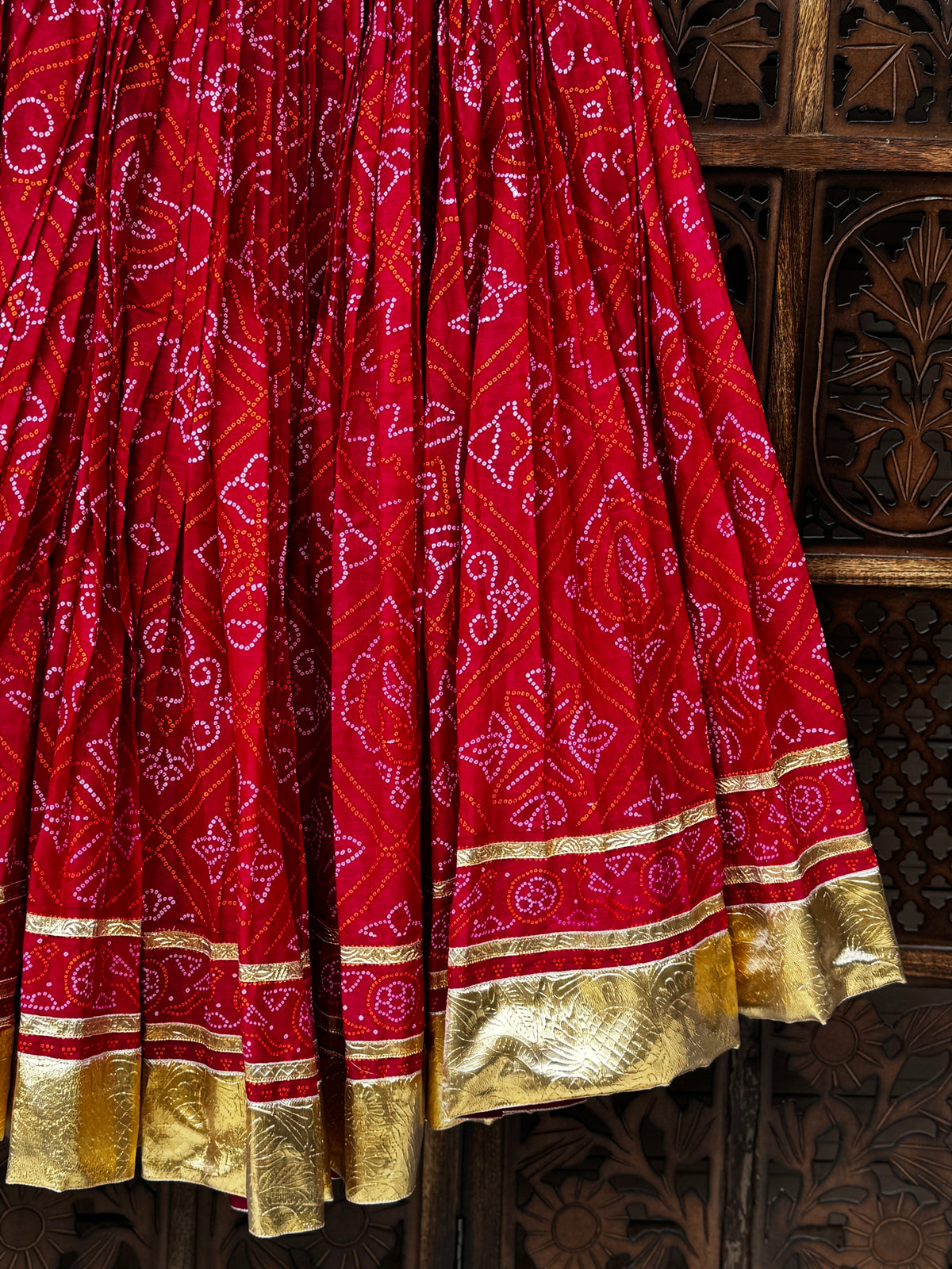 PINK BANDHANI SKIRT'26