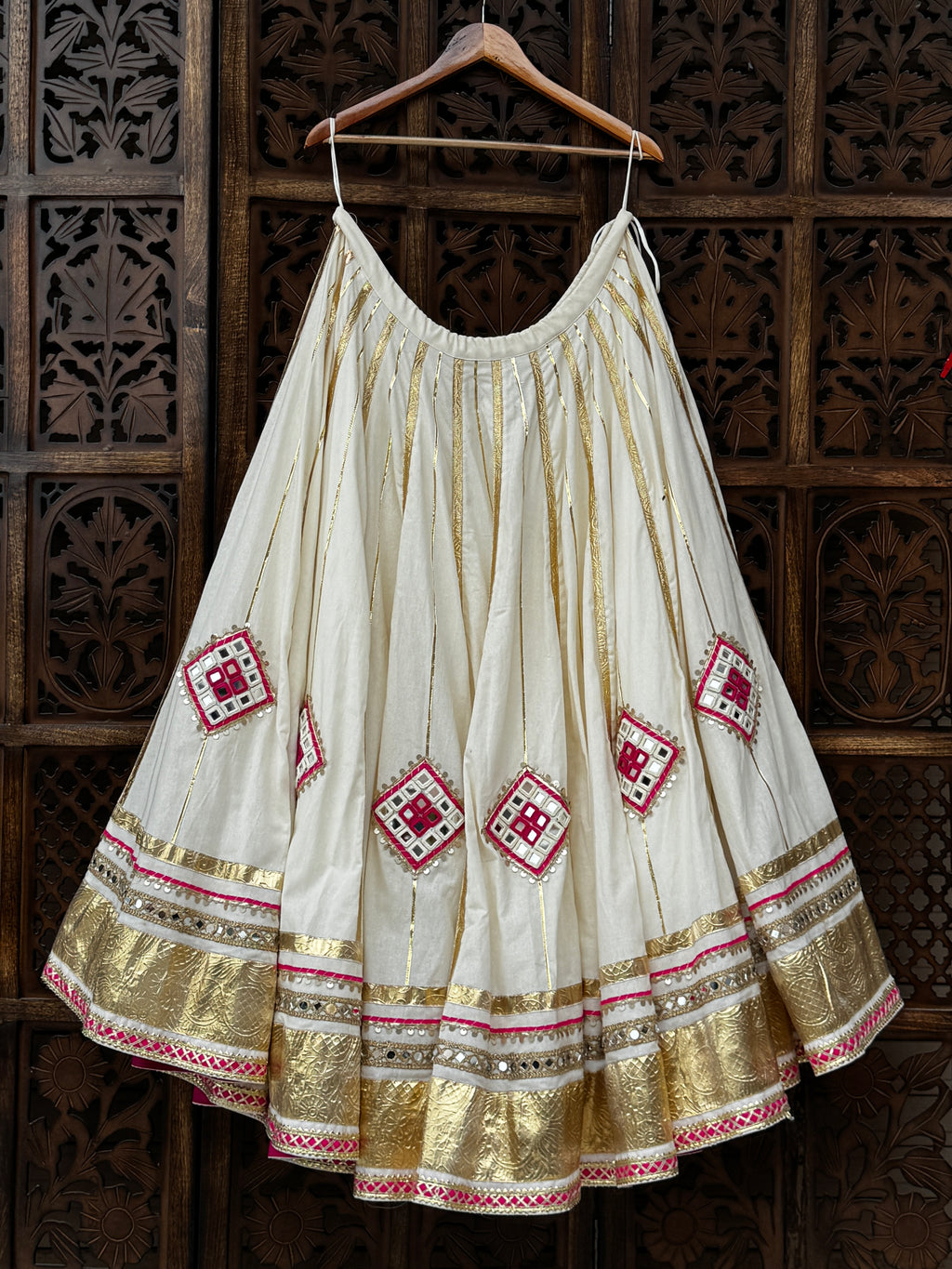 Navli Off White Skirt Raas'26
