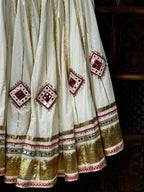 Navli Off White Skirt Raas'26