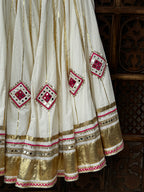 Navli Off White Skirt Raas'26