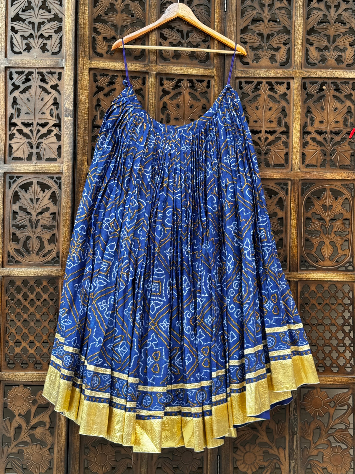 BLUE BANDHANI SKIRT'26