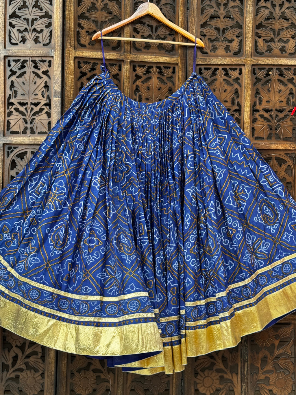 BLUE BANDHANI SKIRT'26