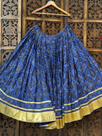 BLUE BANDHANI SKIRT'26