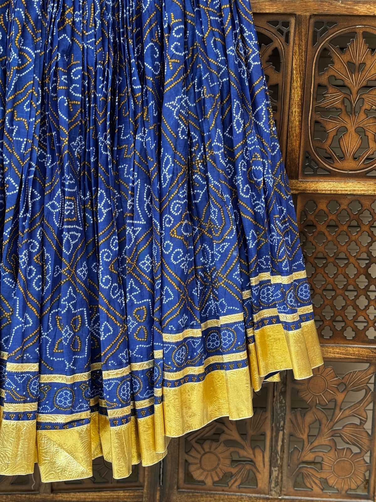 BLUE BANDHANI SKIRT'26