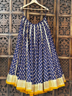 Blue Ajrakh Skirt Raas'26