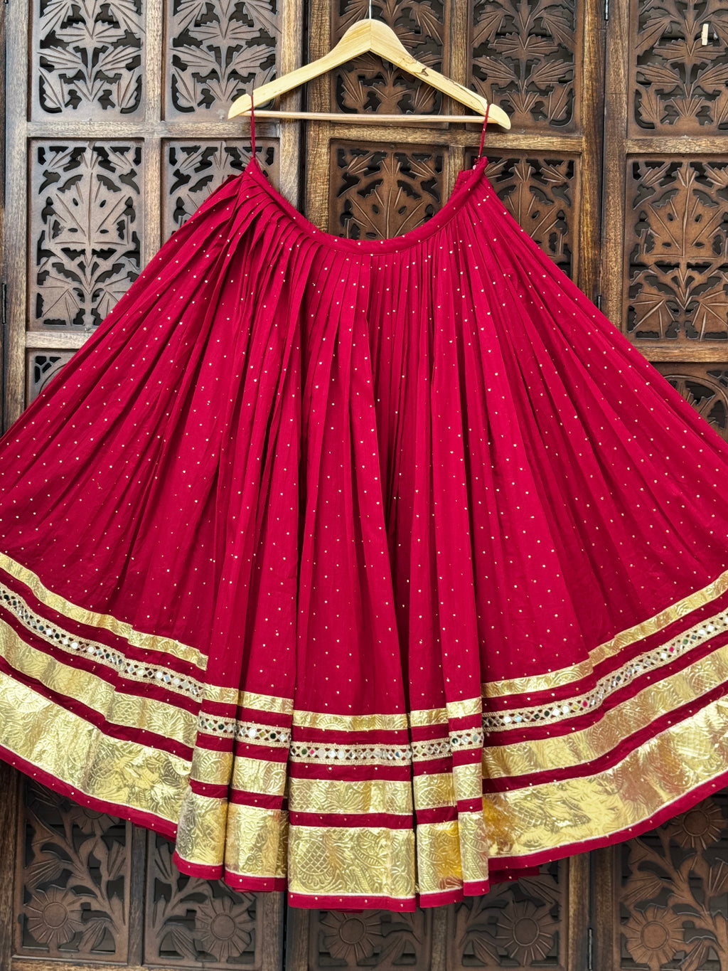 Maroon Badla Skirt Raas'26
