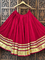 Maroon Badla Skirt Raas'26