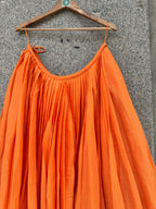 MULMUL COTTON ORANGE SKIRT WITH BROAD LACE HANDMADEAHOLIC BY MISHKA