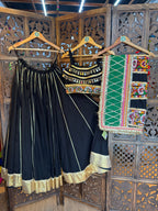 BLACK SKIRT WITH BLACK BLOUSE CHANIYA CHOLI RAAS'25 HANDMADEAHOLIC BY MISHKA