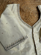 GOLDEN SIMMER TISSUE SILK HANDWORK  BLOUSE HANDMADEAHOLIC BY MISHKA