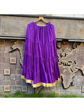 MULMUL COTTON PURPLE SKIRT HANDMADEAHOLIC BY MISHKA