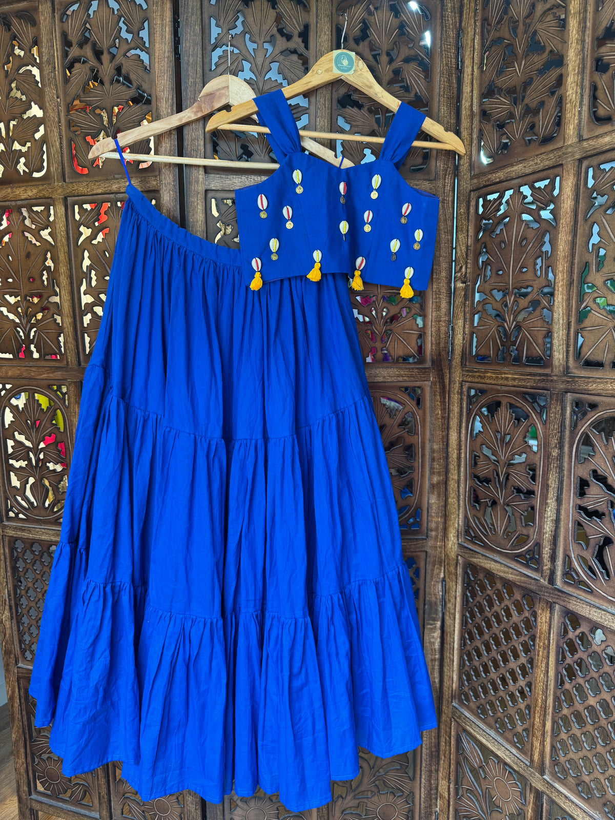 ROYAL BLUE KIDS CHOLI HANDMADEAHOLIC BY MISHKA