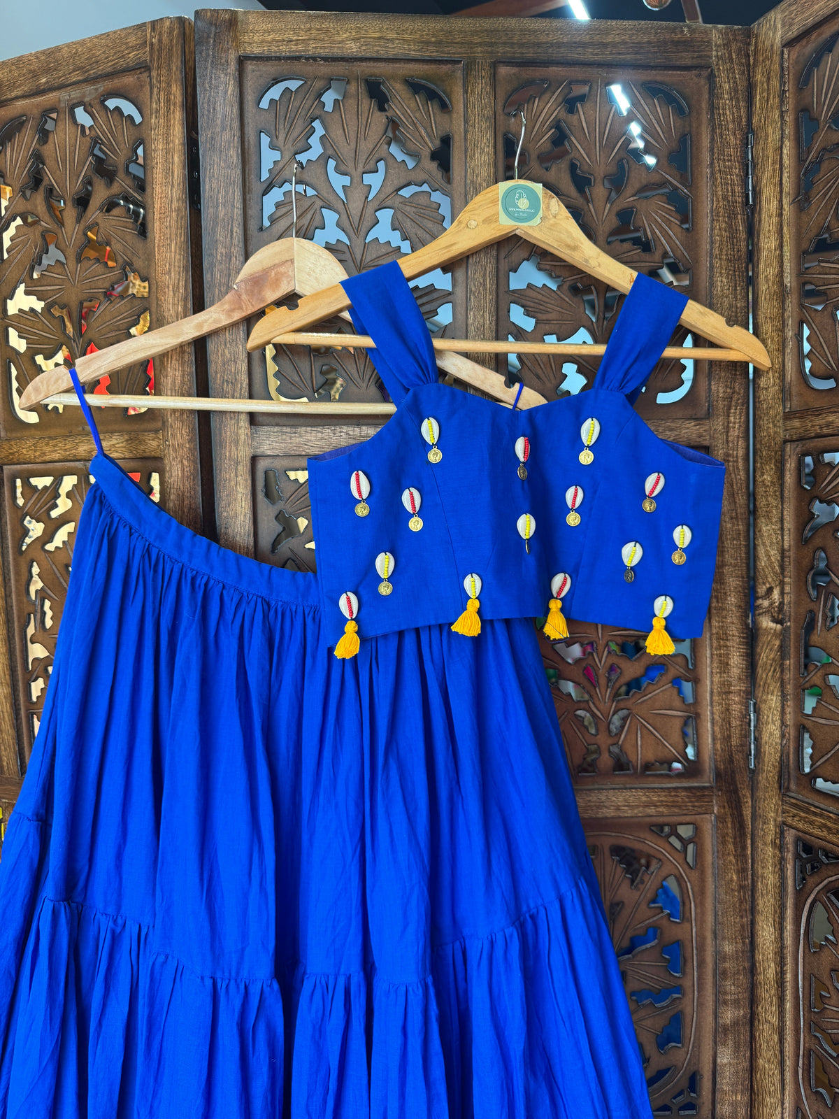 ROYAL BLUE KIDS CHOLI HANDMADEAHOLIC BY MISHKA