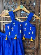 ROYAL BLUE KIDS CHOLI HANDMADEAHOLIC BY MISHKA