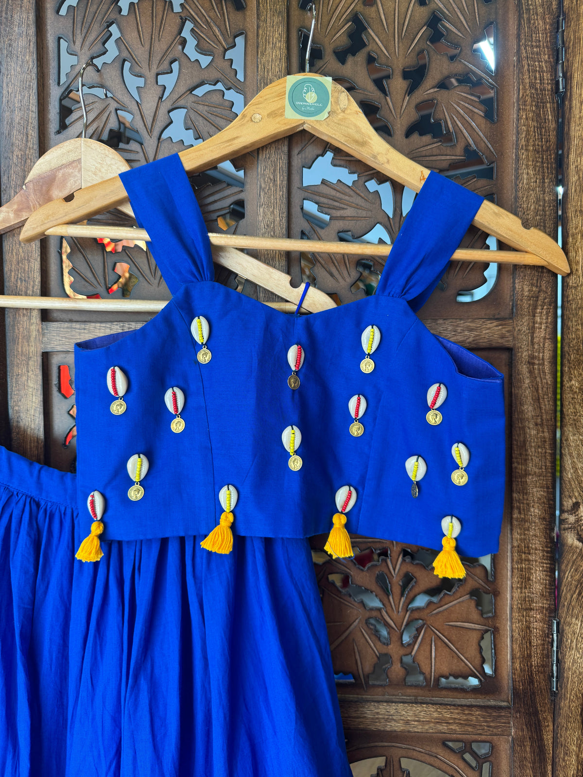 ROYAL BLUE KIDS CHOLI HANDMADEAHOLIC BY MISHKA