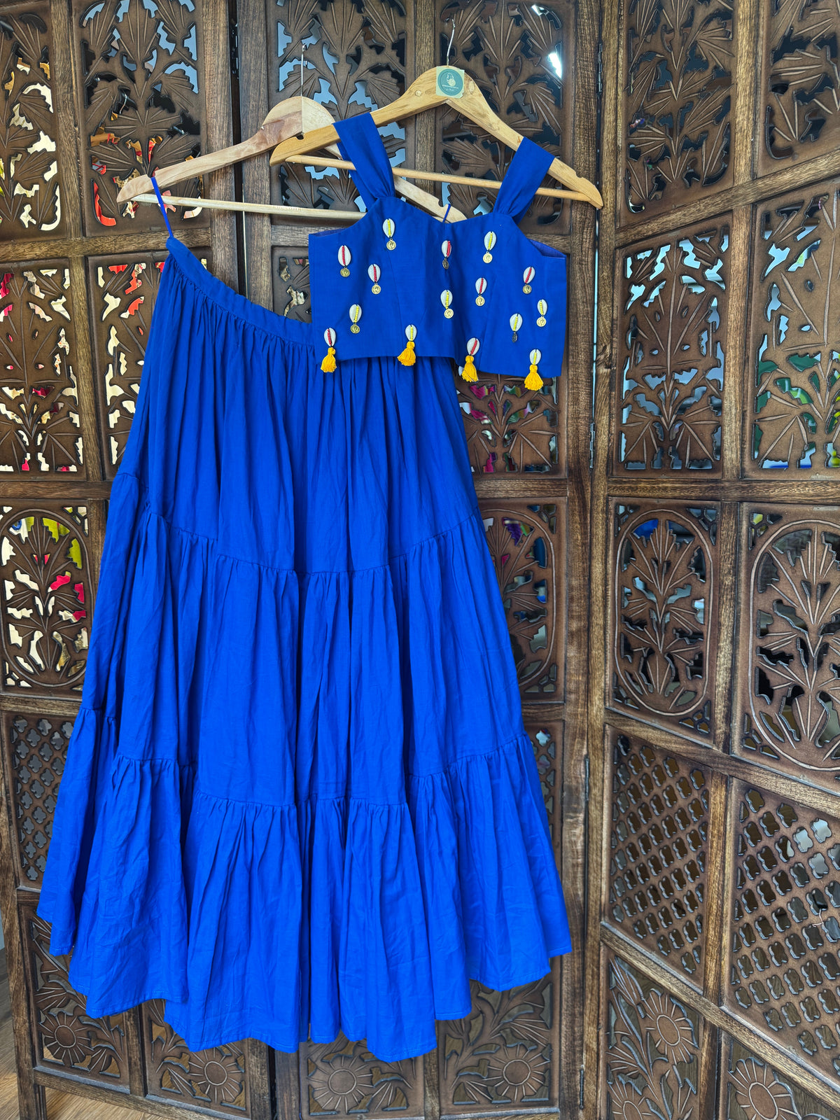 ROYAL BLUE KIDS CHOLI HANDMADEAHOLIC BY MISHKA