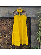BOHO YELLOW A-LINE KURTIES HANDMADEAHOLIC BY MISHKA