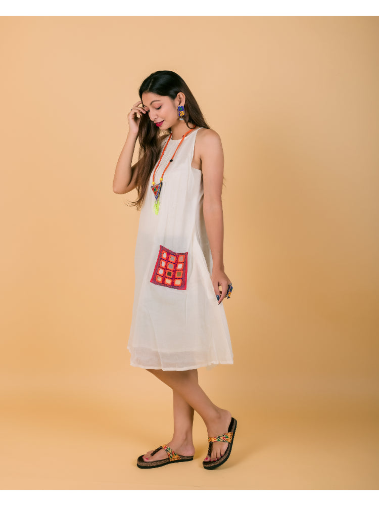BOHO POCKET OFF WHITE KURTIES HANDMADEAHOLIC BY MISHKA