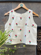 OFF WHITE EMBROIDARY TANK TOP HANDMADEAHOLIC BY MISHKA